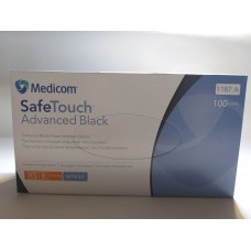 Рукавички нітрилові, чорні, без пудри Medicom 100 шт, XS