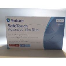 Рукавички нітрилові, блакитні, без пудри Medicom 100 шт, S