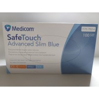 Рукавички нітрилові, блакитні, без пудри Medicom 100 шт, XS