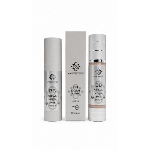 Крем ВВ з SPF 25 UVA/UVB 50мл NANOESTETIC