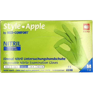 Перчатки нитриловые Style М зеленые 100 шт (50 пар)