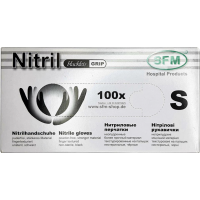 Перчатки нитриловые SFM черные 5г. S 100 шт (50пар)