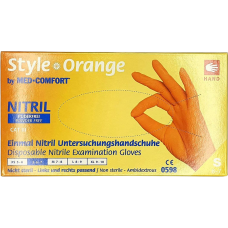 Перчатки нитриловые Style S оранжевые 100 шт (50 пар)