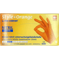 Перчатки нитриловые Style S оранжевые 100 шт (50 пар)